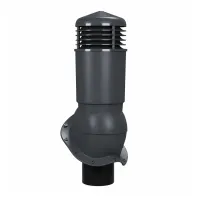 Вентиляционный выход Wirplast K95, D125/110 изолированный для металлочерепицы, RAL 7024, графит
