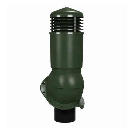 Вентиляционный выход Wirplast K95, D125/110 изолированный для металлочерепицы, RAL 6020, зеленый