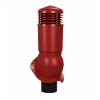 Вентиляционный выход Wirplast K95, D125/110 изолированный для металлочерепицы, RAL 3009, красный