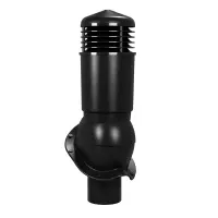 Вентиляционный выход Wirplast K95, D125/110 изолированный для металлочерепицы, RAL 9005, черный