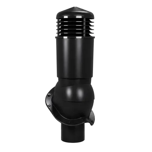 Вентиляционный выход Wirplast K95, D125/110 изолированный для металлочерепицы, RAL 9005, черный