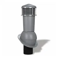 Вентиляционный выход Wirplast К88, D125/110 неизол. для гибкой черепицы RAL 7046, серый