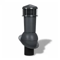 Вентиляционный выход Wirplast К88, D125/110 неизол. для гибкой черепицы RAL 7024, графит