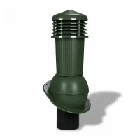 Вентиляционный выход Wirplast К88, D125/110 неизол. для гибкой черепицы RAL 6020, зеленый