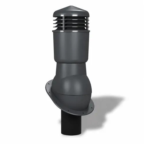 Вентиляционный выход Wirplast К24, D110 изол. для гибкой черепицы RAL 7024, графит