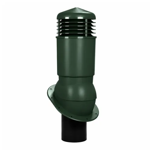 Вентиляционный выход Wirplast К89, D125/110 изол. для гибкой черепицы RAL 6020, зеленый