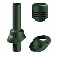 Канализационный выход Docke НИ-110/500 (неизолированный) для гибкой черепицы и фальца RR 11, зеленый