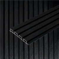 Реечная стеновая панель CM Wall Black Wood (Черный) ДПК, 26х219х4000мм