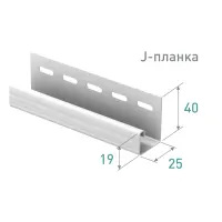 J-планка U-Plast Тимберблок Рейка фасадная темный орех