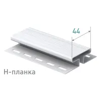 H-планка U-Plast Тимберблок Рейка фасадная темный орех