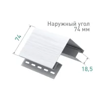 Наружный угол U-Plast Stone House S-Lock Ригельный кирпич латунь