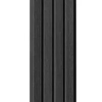 Реечная стеновая панель LISEN WPC ДПК, 26х219х3000 мм, Dark Grey