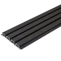 Реечная стеновая панель LISEN WPC ДПК, 26х219х3000 мм, Dark Grey