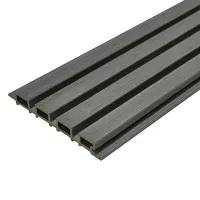 Реечная стеновая панель LISEN WPC ДПК, 26х219х3000 мм, Light Grey
