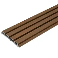 Реечная стеновая панель LISEN WPC ДПК, 26х219х3000 мм, Teak Mixed