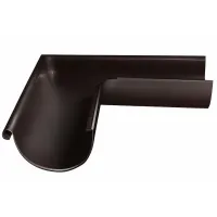 Угол желоба внешний 90° металл GrandLine 125х90 графит RAL 7024