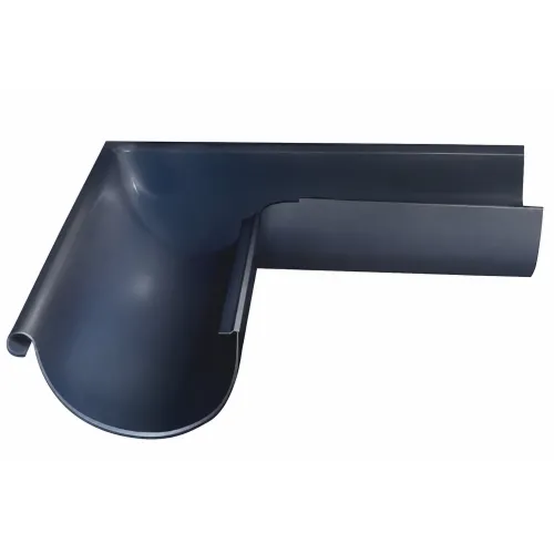 Угол желоба внешний 90° металл GrandLine 150х100 Графит RAL 7024