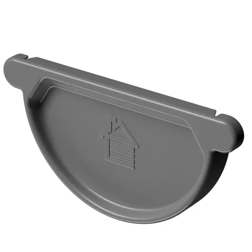 Заглушка желоба Docke Stal Premium D125 Графит RAL 7024