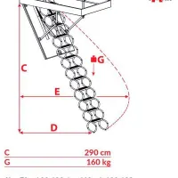 Чердачная лестница OMAN Flex Termo 70×100 см, до 290 см