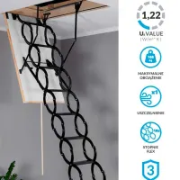 Чердачная лестница OMAN Flex Termo 70×100 см, до 290 см