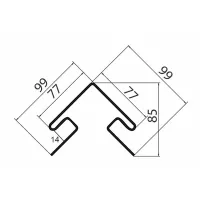 Угол наружный ПВХ сайдинга GRAND LINE Ясень